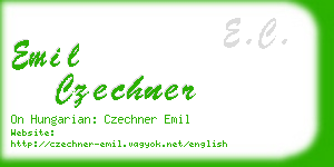emil czechner business card